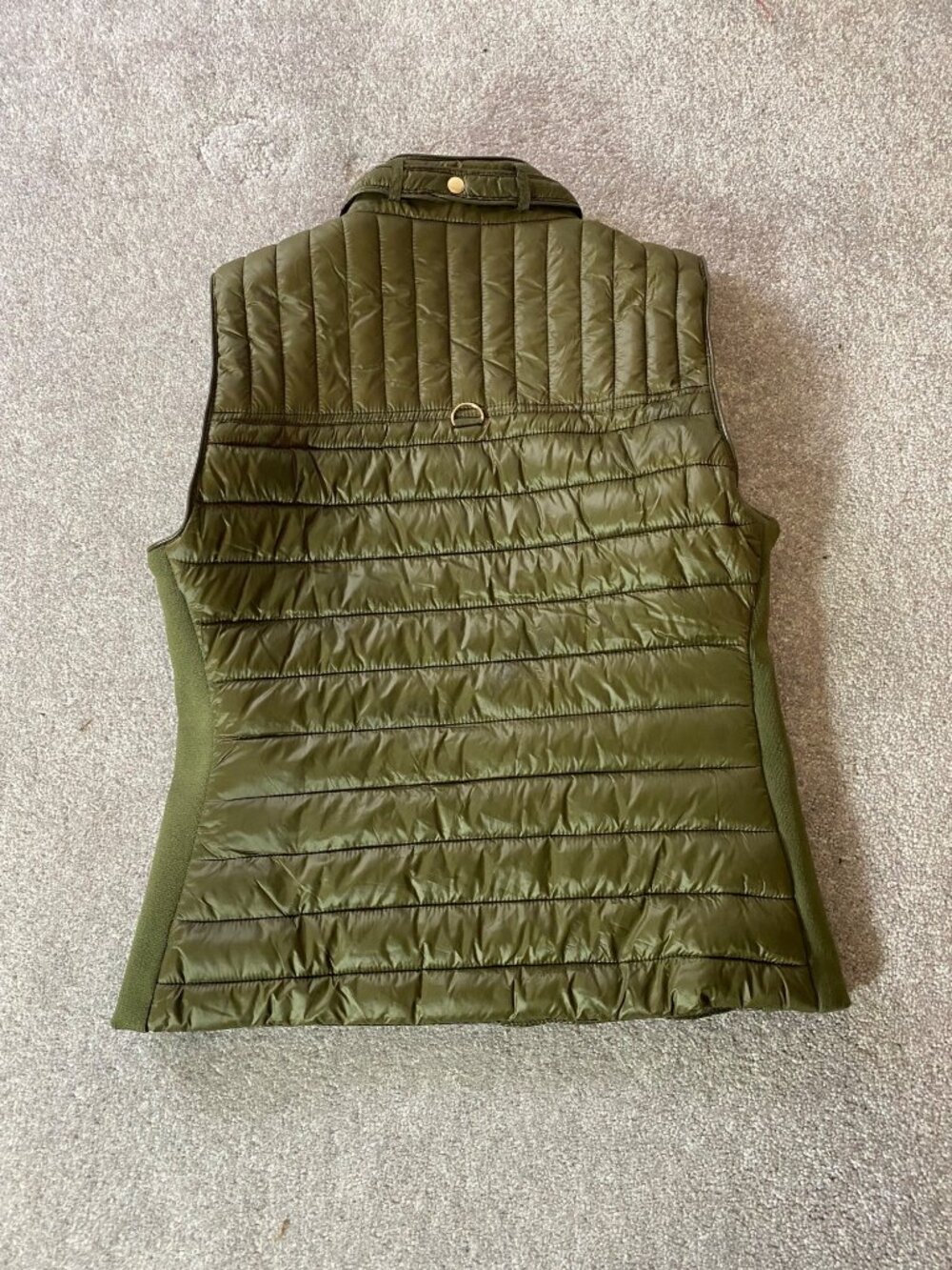 Love Tree Olive Green Quilted Puffer Vest Zip Front & Snap Pockets Large - Picture 2 of 8